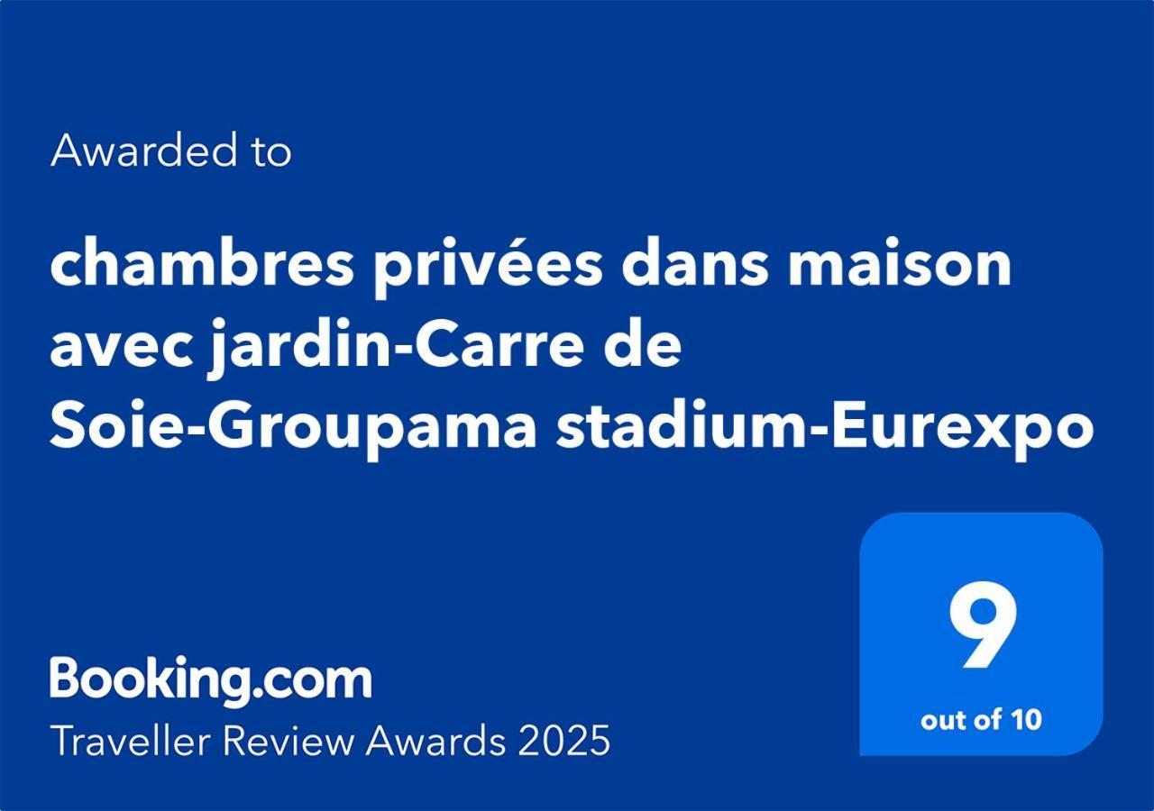 Chambres Privees Dans Maison Avec Jardin-Proche Ldlc-Groupama Stadium-Eurexpo Vaulx-en-Velin Zewnętrze zdjęcie